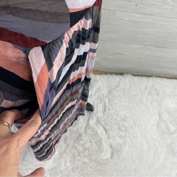 Anthropologie Maeve Novela Chevron 3/4 Sleeve Maxi Dress - Picture 7 of 11